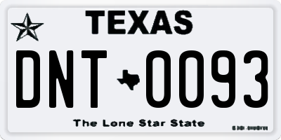TX license plate DNT0093
