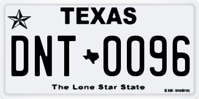 TX license plate DNT0096