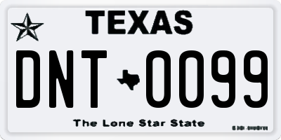 TX license plate DNT0099