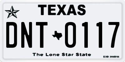 TX license plate DNT0117