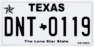 TX license plate DNT0119