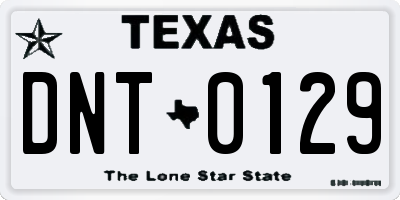 TX license plate DNT0129
