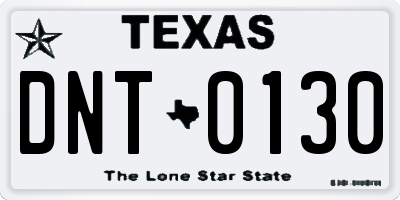 TX license plate DNT0130