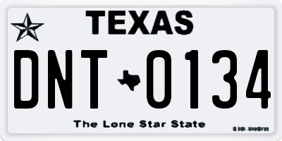 TX license plate DNT0134