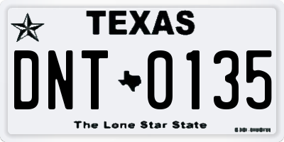 TX license plate DNT0135