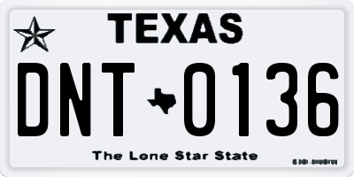 TX license plate DNT0136