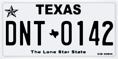 TX license plate DNT0142