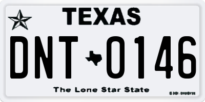 TX license plate DNT0146
