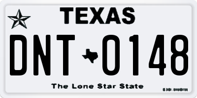 TX license plate DNT0148