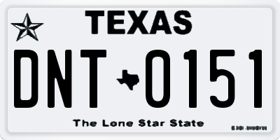 TX license plate DNT0151