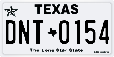TX license plate DNT0154
