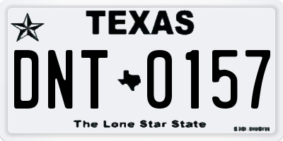 TX license plate DNT0157