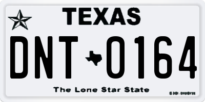 TX license plate DNT0164