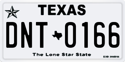TX license plate DNT0166