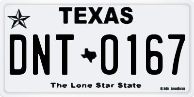 TX license plate DNT0167