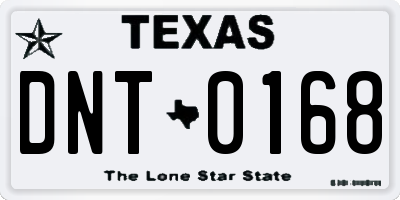 TX license plate DNT0168