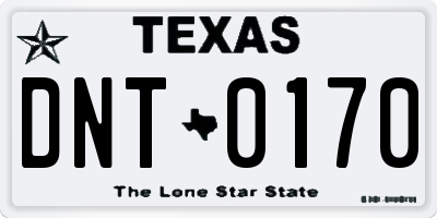 TX license plate DNT0170