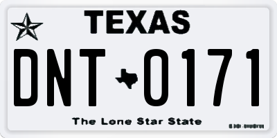 TX license plate DNT0171