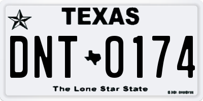 TX license plate DNT0174