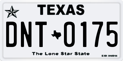 TX license plate DNT0175