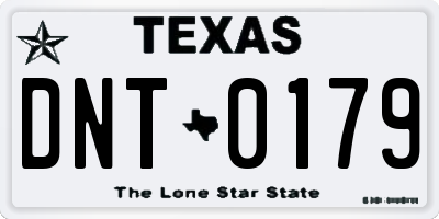 TX license plate DNT0179