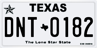 TX license plate DNT0182