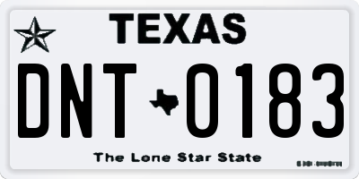 TX license plate DNT0183