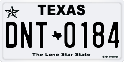 TX license plate DNT0184