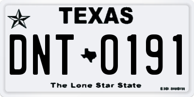 TX license plate DNT0191