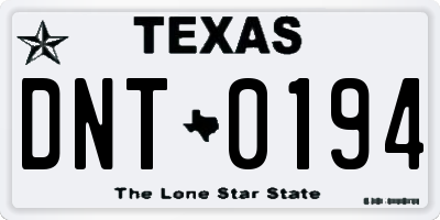 TX license plate DNT0194