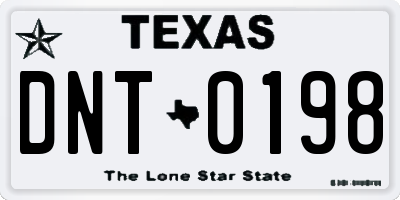 TX license plate DNT0198