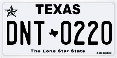 TX license plate DNT0220