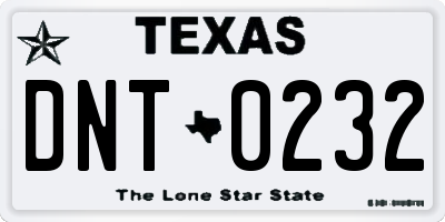 TX license plate DNT0232