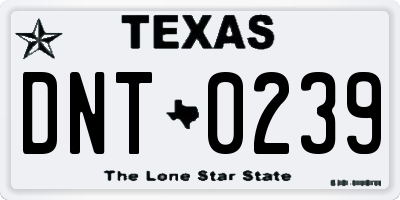 TX license plate DNT0239