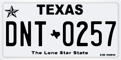 TX license plate DNT0257