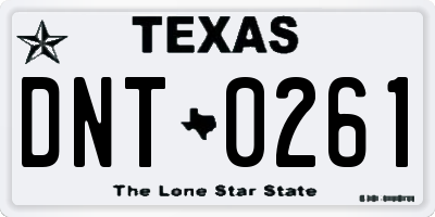 TX license plate DNT0261