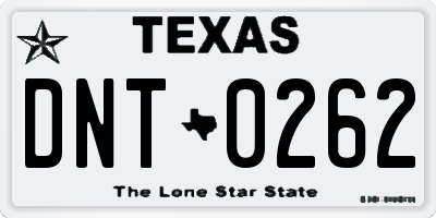 TX license plate DNT0262
