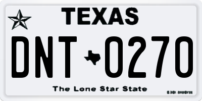 TX license plate DNT0270