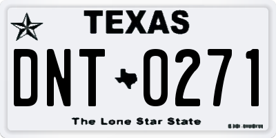 TX license plate DNT0271