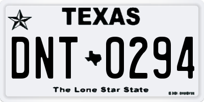 TX license plate DNT0294