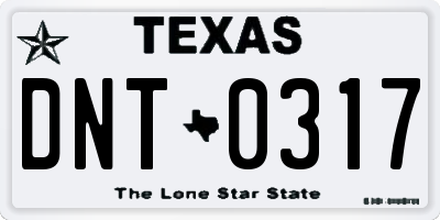 TX license plate DNT0317