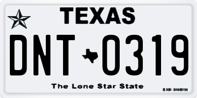 TX license plate DNT0319