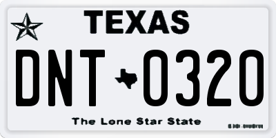 TX license plate DNT0320
