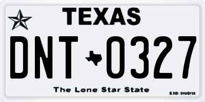 TX license plate DNT0327