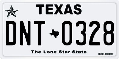TX license plate DNT0328