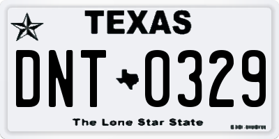 TX license plate DNT0329