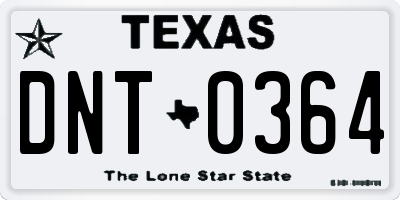 TX license plate DNT0364