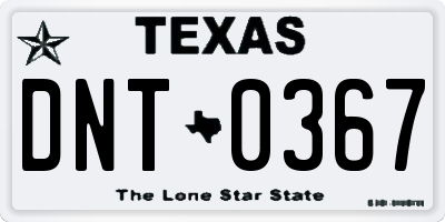 TX license plate DNT0367