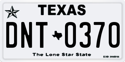 TX license plate DNT0370