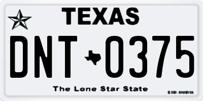 TX license plate DNT0375